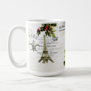 Noël dans la tasse de café de Tour Eiffel de Par