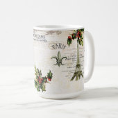 Noël dans la tasse de café de Tour Eiffel de Paris (Devant droit)