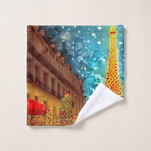 Noël dans la tour des elfes de Paris (Gant de toilette)