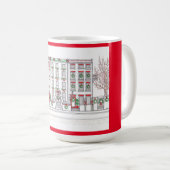 Noël dans la ville 15oz café Mug (Devant droit)
