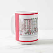 Noël dans la ville 15oz café Mug (Devant gauche)