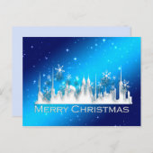 noël dans la ville carte postale (Devant / Derrière)