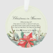 Noël dans le ciel mémorial photo Keepsaké (devant)