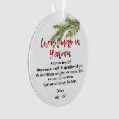 Noël Dans Le Ciel Poème Mémorial Végétation d'hive (devant)