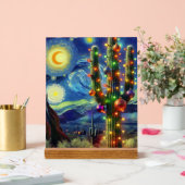 Noël dans le désert Saguaro Cactus bleu vert (Mariage)