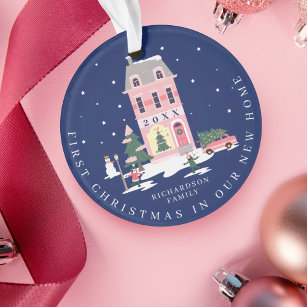 Noël Dans Nouveau Accueil Ville Mignonne & Pink Re