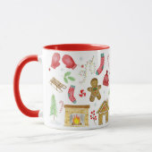Noël dans une tasse avec des illustrations de Noël (Gauche)