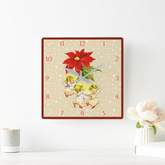 Noël Danser Bébé Anges Horloge murale (Maison)