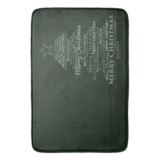 Noël d'arbre vert de tapis de bain Joyeux (devant Vertical)