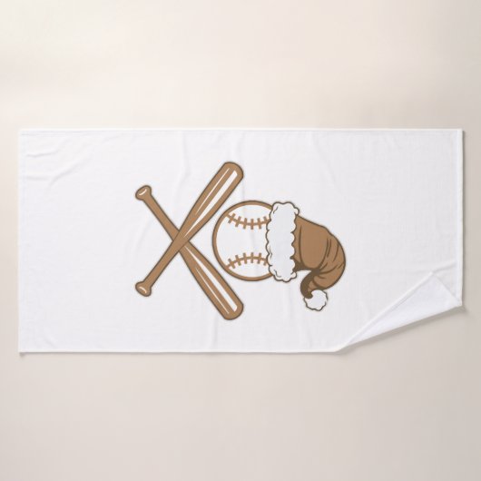 Noël de baseball (Serviette de bain)