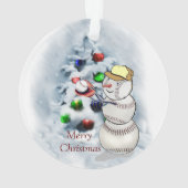 Noël de baseball Snowman (dos)