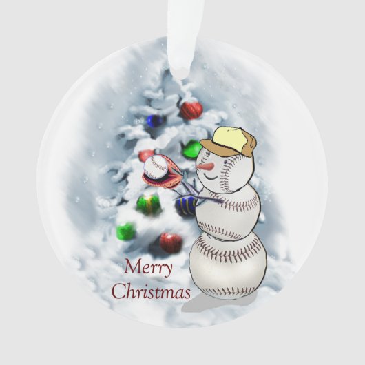 Noël de baseball Snowman (devant)