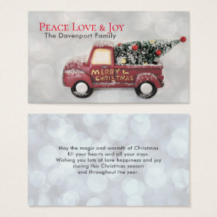 Noël de camion de jouet d'amour et de joie de pai