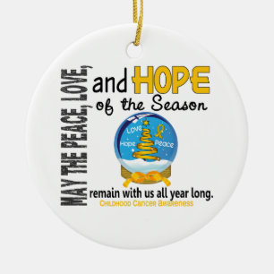 Noël de Cancer d'enfance 3 ornements de globe de
