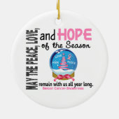 Noël de cancer du sein 3 ornements de globe de (Dos)