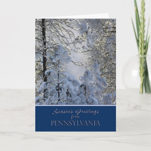 Noël de carte de la Pennsylvanie (Devant)