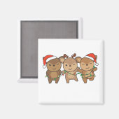 Noël de cerfs Animaux mignons Deer Magnet (Recto/Verso)