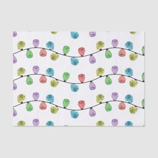 Noël de crâne allume le papier de soie de soie (Recto)