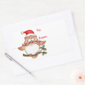 Noël de hibou - étiquette cadeau (Enveloppe)