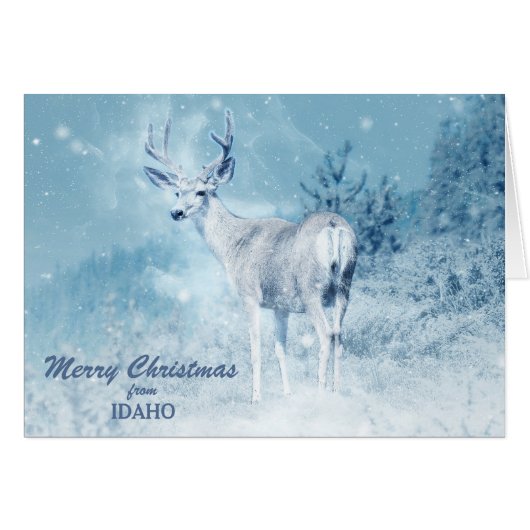 Noël de Idaho Deer Christmas Card (Devant horizontal)