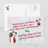 Noël de Jack Russell souhaite la carte postale #2 (Devant / Derrière)