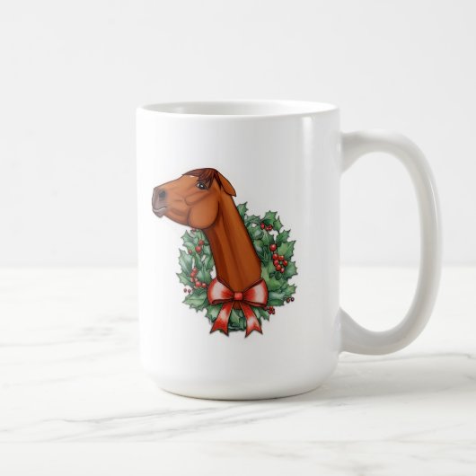 Noël de jument ! Grosse Mug de cheval drôle (Droite)