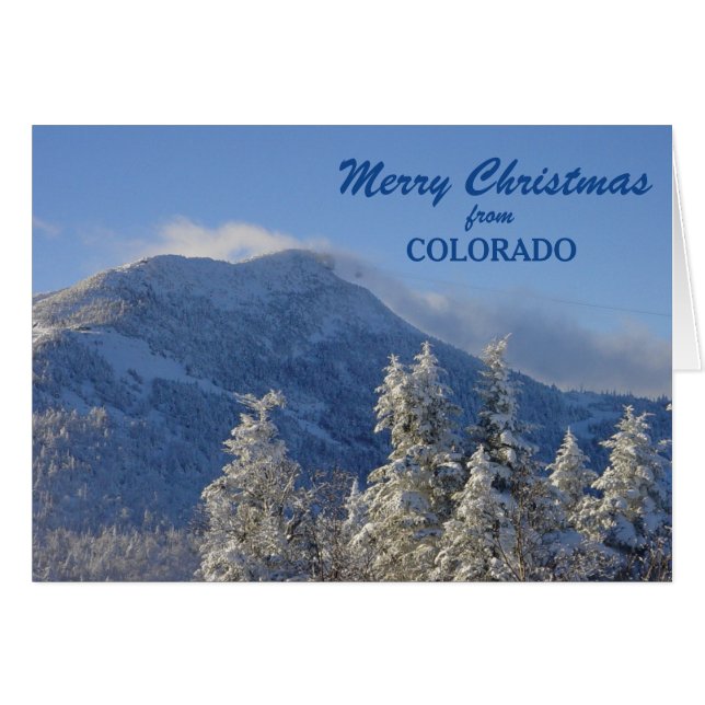 Noël de la carte de vacances Colorado Mountains (Devant horizontal)