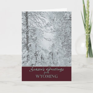 Noël de la carte Wyoming