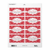 Noël De La Cuisine Des étiquettes Personnalisé (Feuille entière)