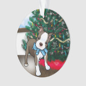Noël de la marionnette de Boston Terrier (devant)