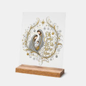 Noël de la nativité en argent et or (Angle)