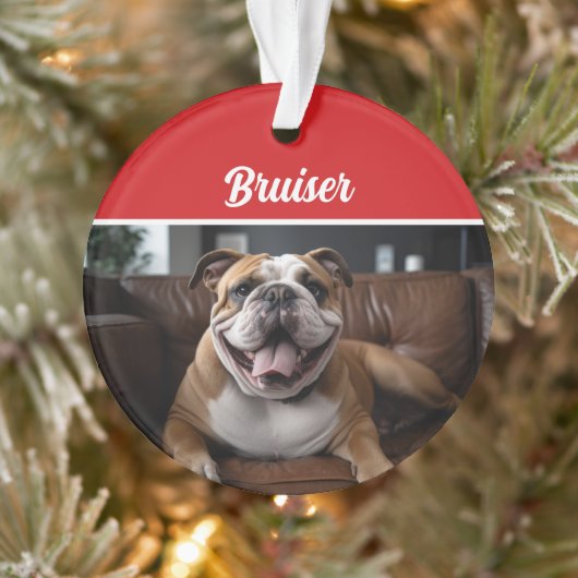 Noël de la photo de Bulldog (Arbre)