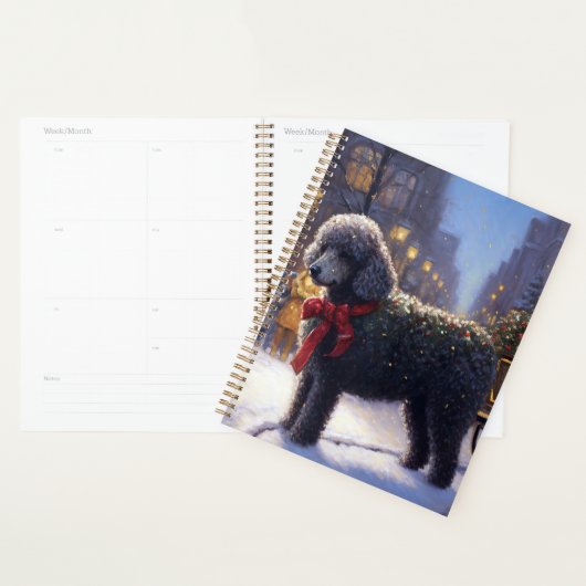 Noël de la saison festive du Caniche (Devant avec enveloppe)