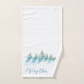 Noël de l'hiver de la neige de forêt (Serviette à main)