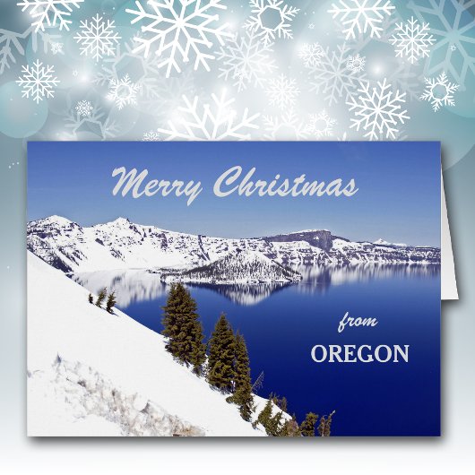 Noël de l'Oregon Crater Lake Carte de voeux
