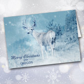Noël de l'Oregon Deer Christmas Card