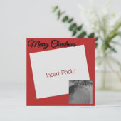 Noël de l'ornement de Crimson - Elégante carte de (Debout devant)