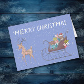 Noël de l'ours couché et renne