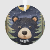 Noël de l'ours noir personnalisé (dos)