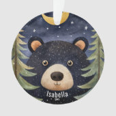 Noël de l'ours noir personnalisé (devant)