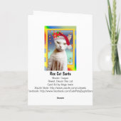 Noël de Meow de Père Noël de chat de la carte | (Dos)