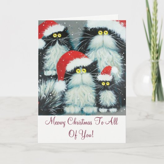 Noël de Meowy à vous ! Carte de Noël (Devant)