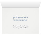 Noël de Nevada Deer Christmas Card (Intérieur Horizontal (Bas))