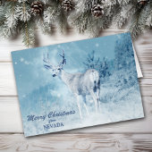 Noël de Nevada Deer Christmas Card