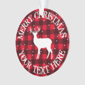 Noel de Noël de bison rouge rustique (devant)