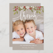 Noël de Noël de Chérish Deux Cartes photos (Devant / Derrière)