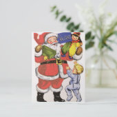 Noël de père, carte de Noël victorienne (Debout devant)