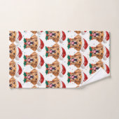 Noël de père Noël Golden Retriever (Serviette à main)