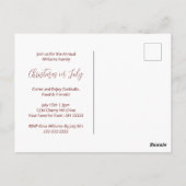 Noël de plage tropicale en juillet Fête Invitation (Dos)