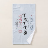 Noël de Santa and his Flying (Serviette à main)